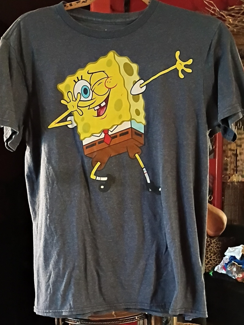 Nickelodeon gray SpongeBob Graphic Short Sleeve Tee